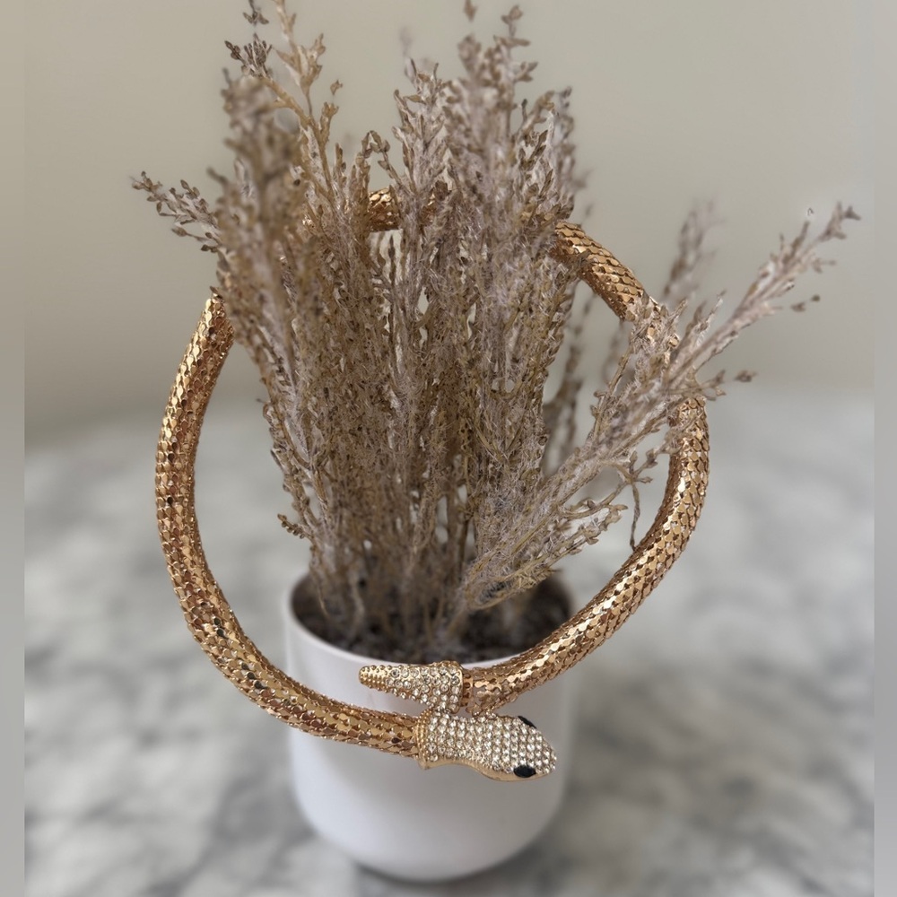 Gold Snake Choker Necklace